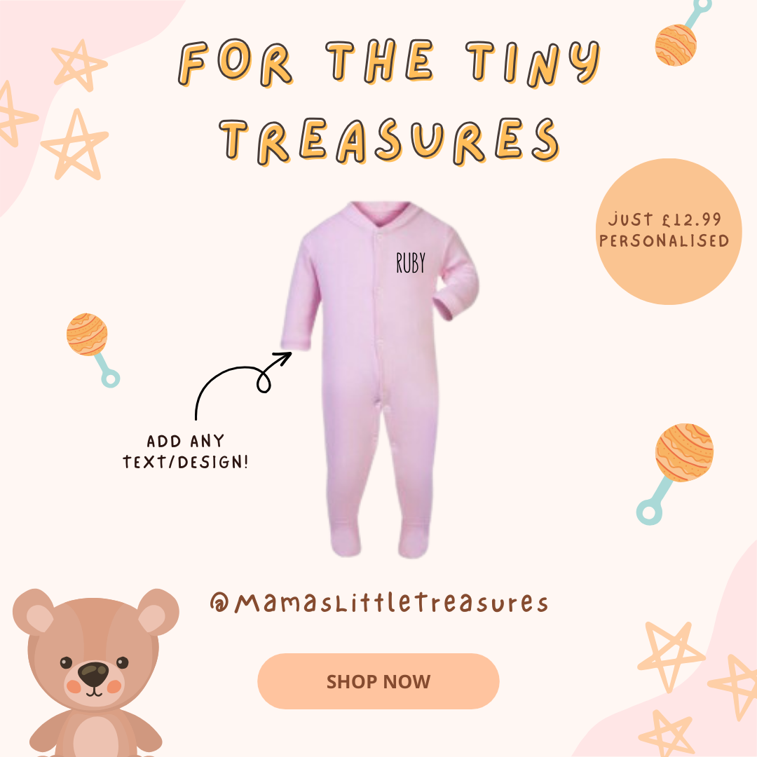 Personalised Baby Button Up Sleepsuit