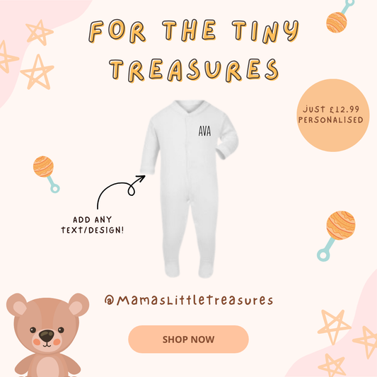 Personalised Baby Button Up Sleepsuit