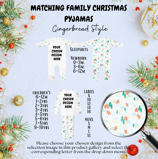 Gingerbread Christmas Family Pyjamas