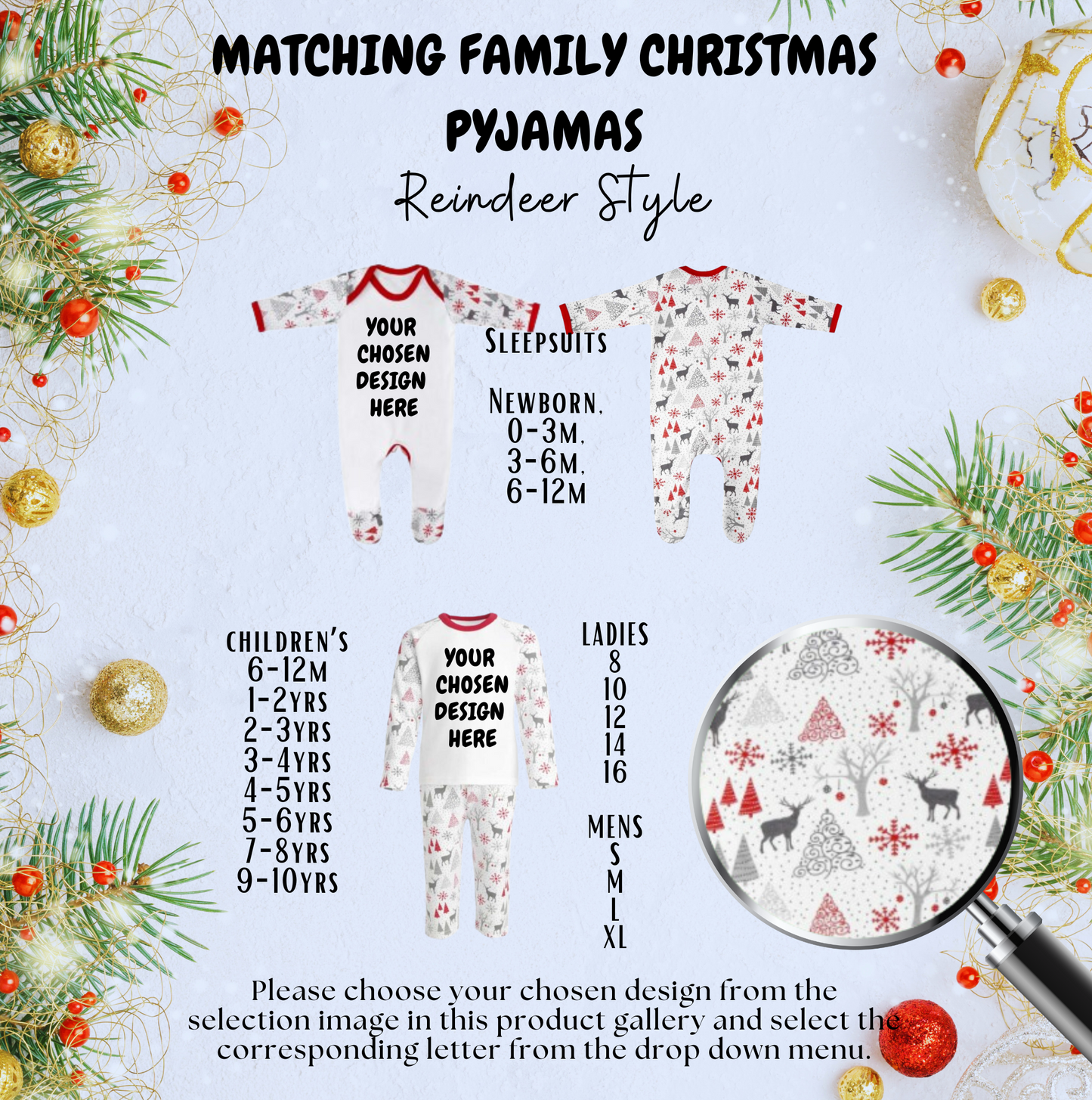 Reindeer Christmas Family Pyjamas