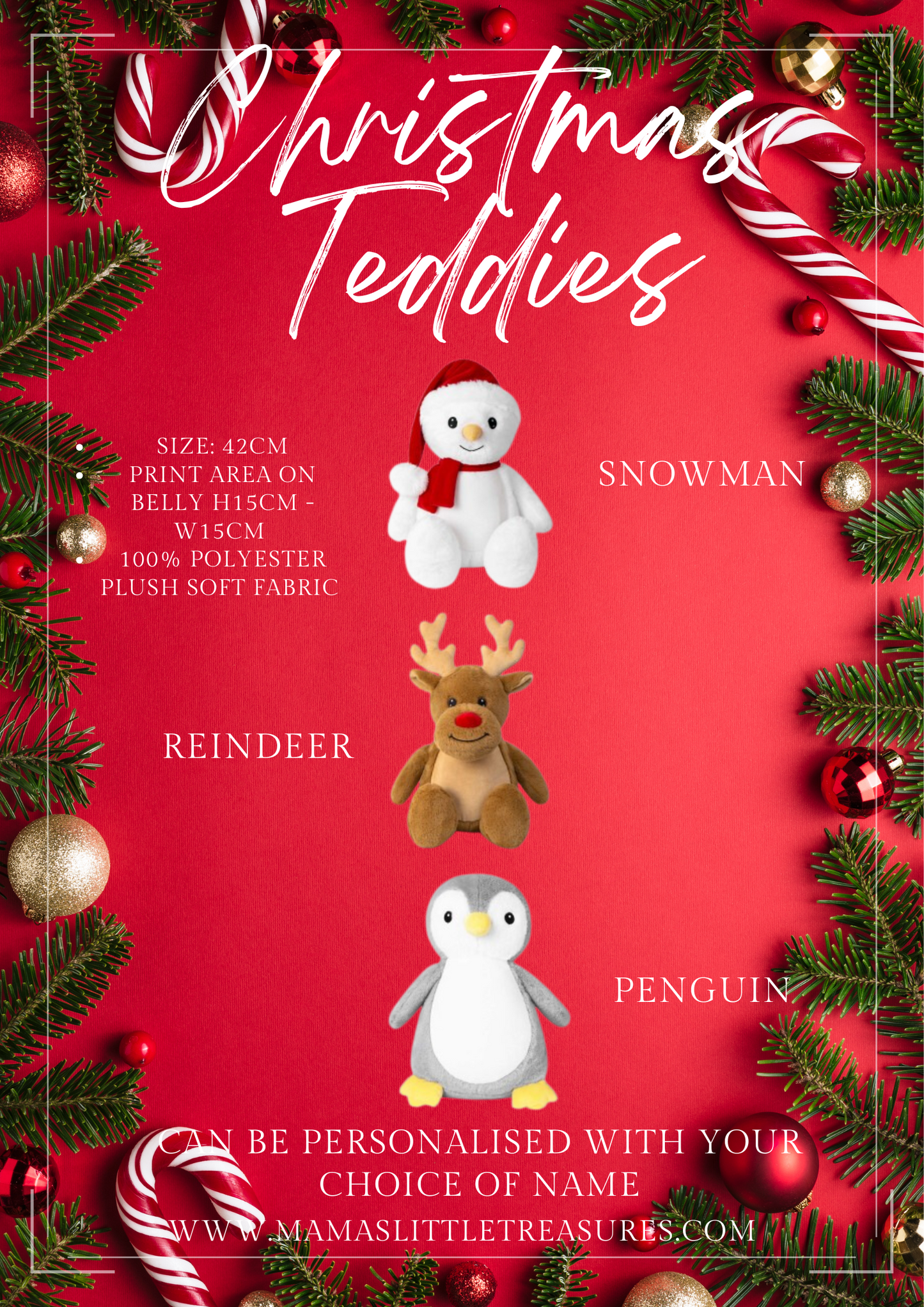 Personalised Christmas Teddies