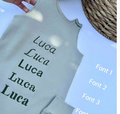 Matching Personalised Embroidered Easter Mama Mini Ribbed Loungset