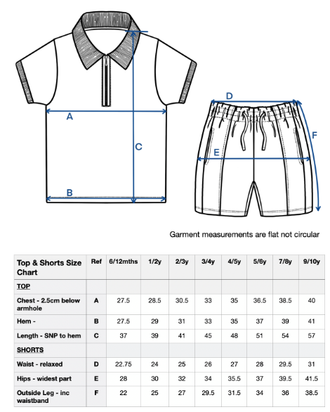 Blue Zip Up Polo Shirt & Shorts Set